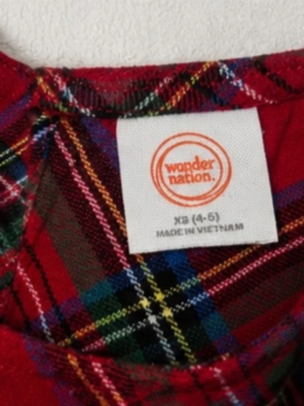 wonder nation Red Plaid Shirt with Multicolor Tartan